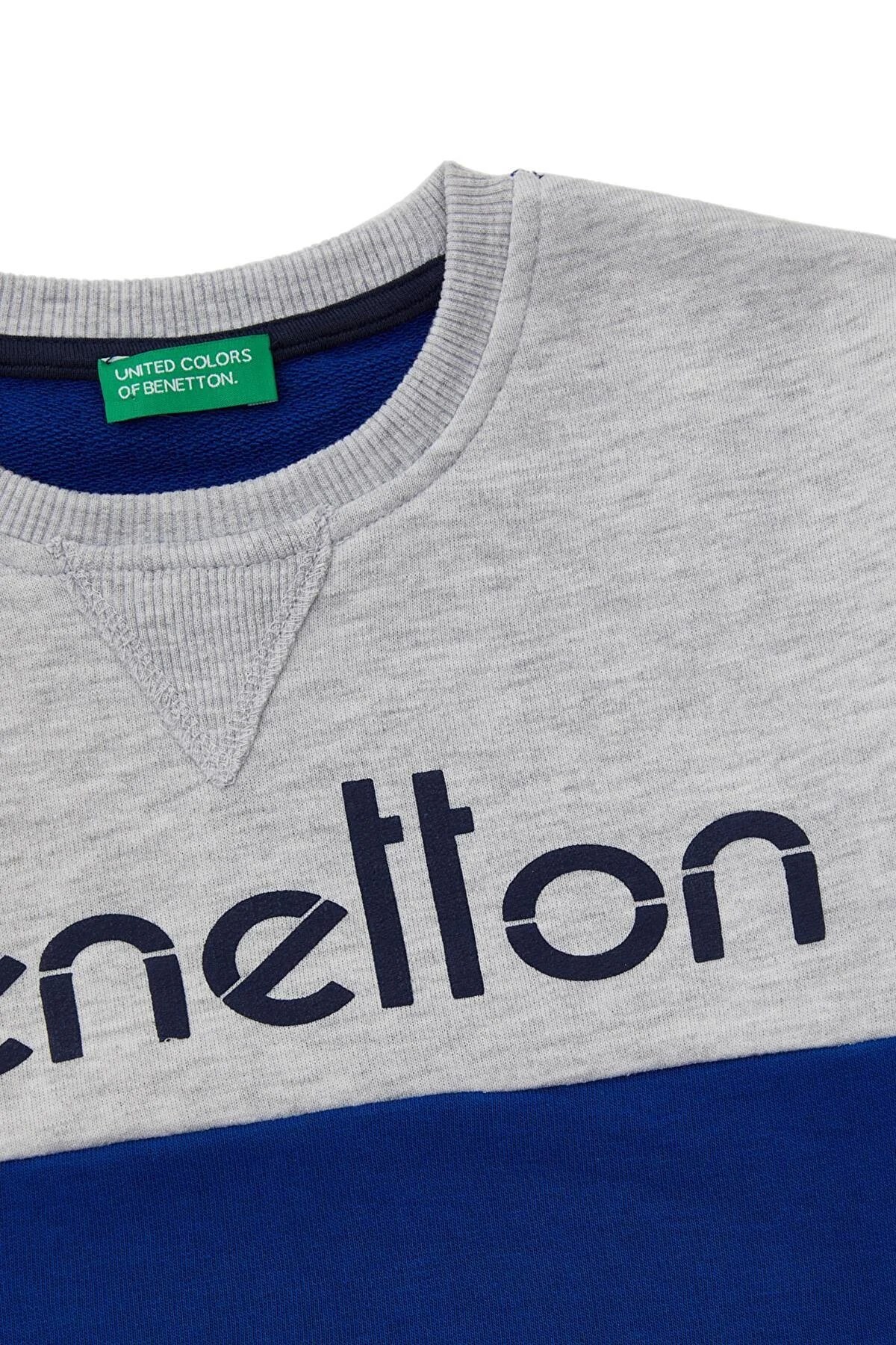 Benetton Çocuk Sweatshirt BNT-B20875 Lacivert