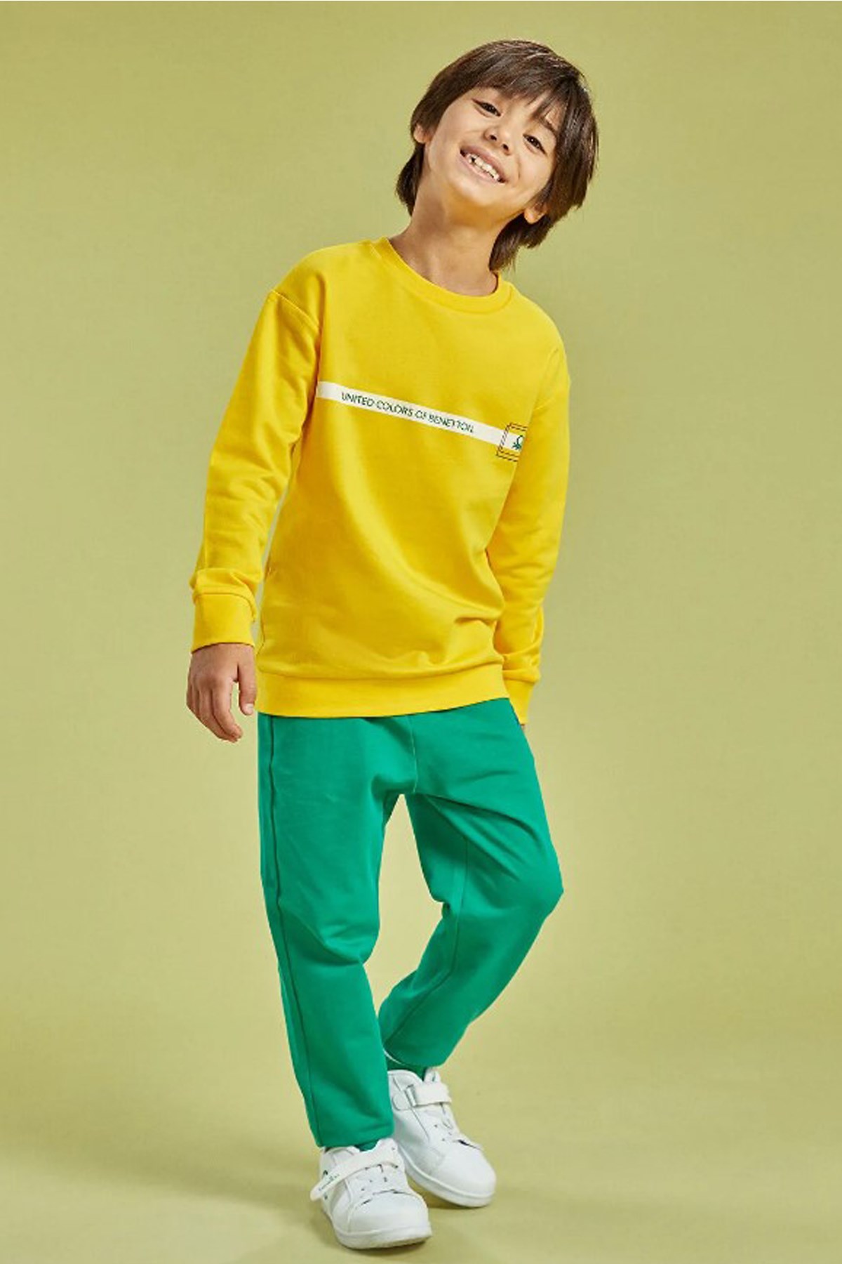 Benetton Çocuk Sweatshirt BNT-B211 T Sarı