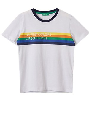 Benetton Çocuk Tişört BNT-B222 TOP Beyaz