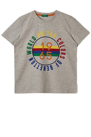 Benetton Çocuk Tişört BNT-B231 TOP Gri