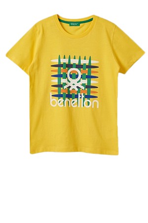 Benetton Çocuk Tişört BNT-B243 TOP Sarı