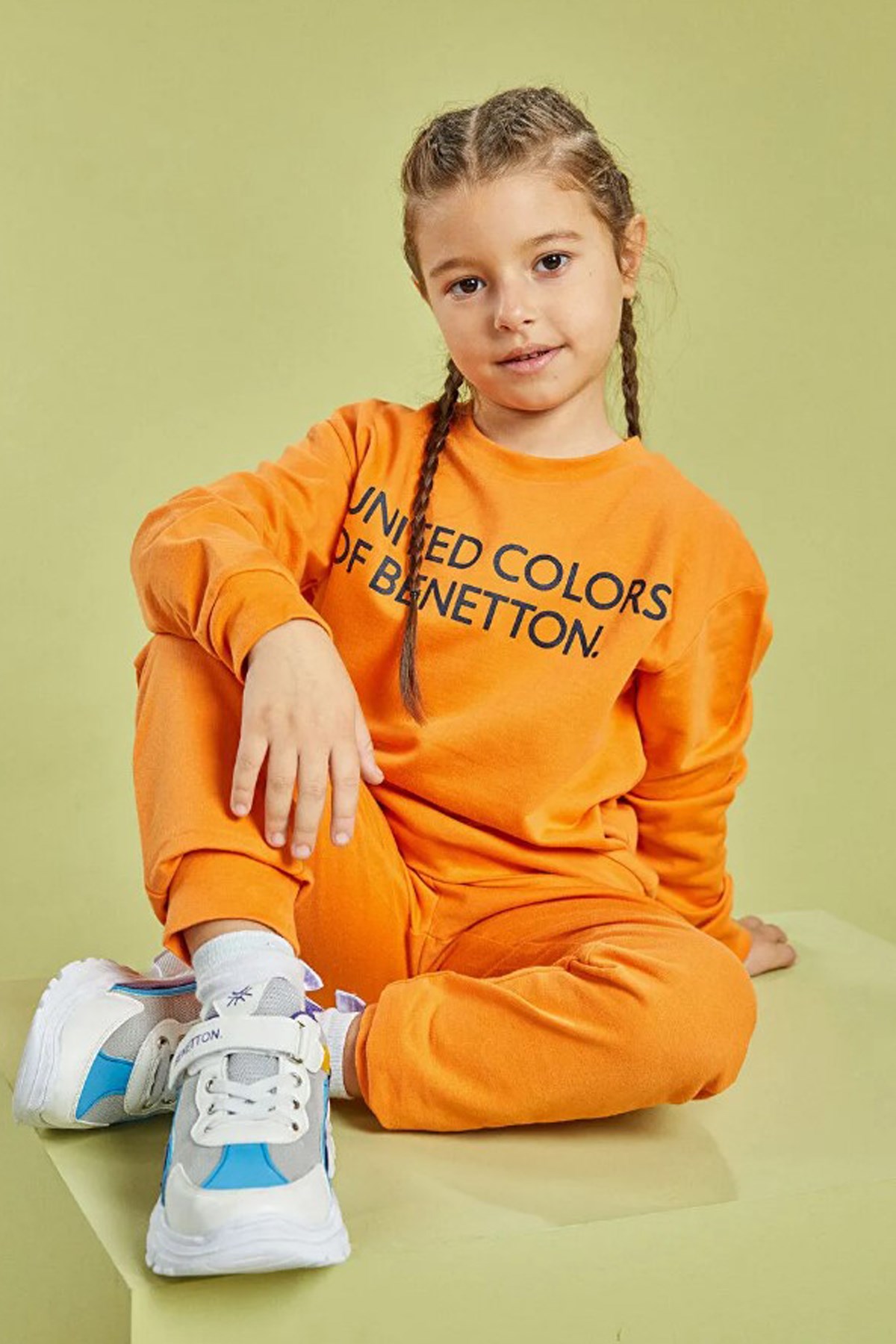 Benetton Çocuk Sweatshirt BNT-G078 T Turuncu