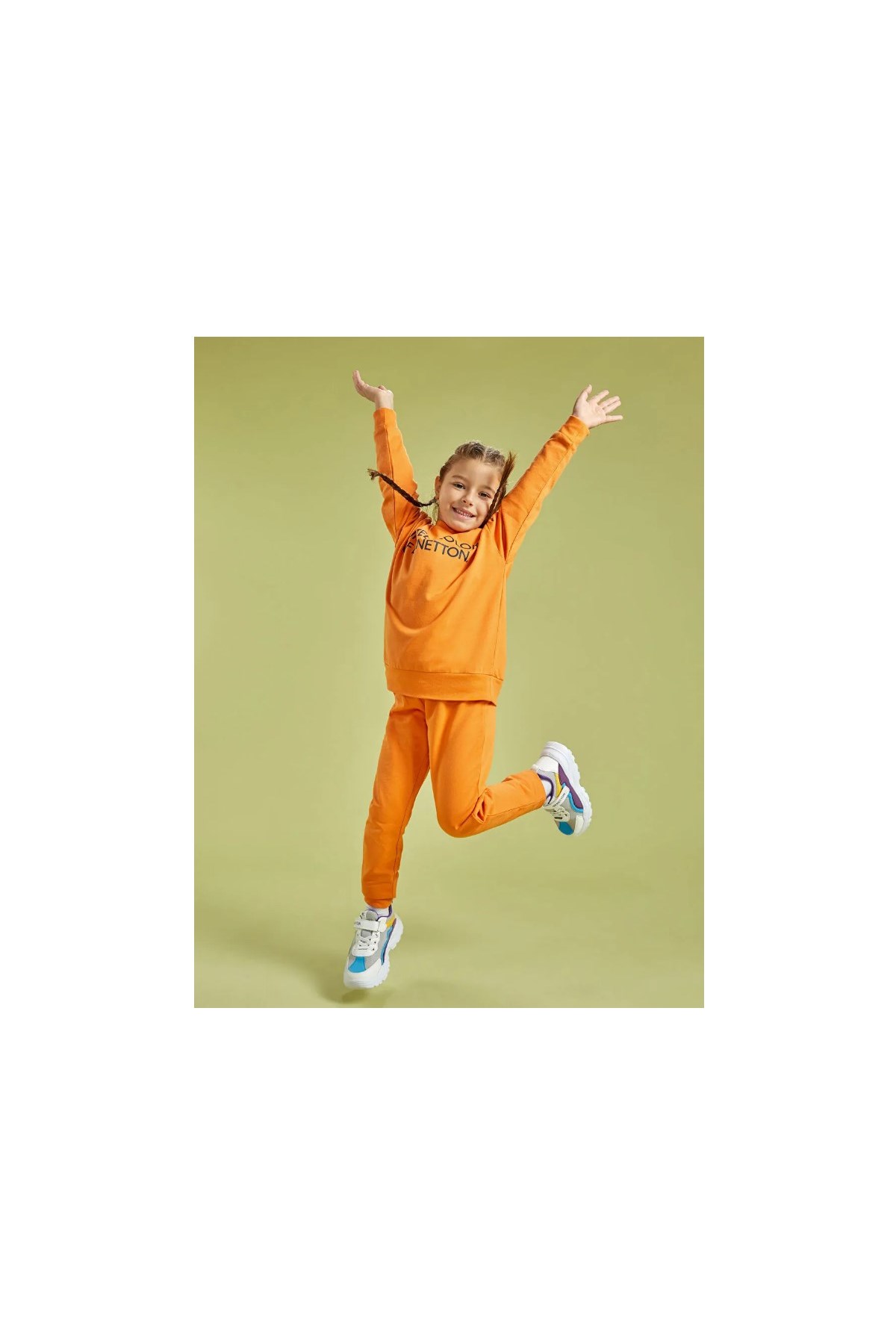 Benetton Çocuk Sweatshirt BNT-G078 T Turuncu