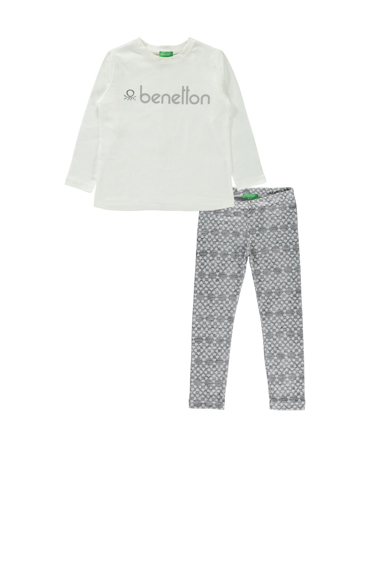 Benetton Çocuk Eşofman Takımı BNT-G097 Beyaz