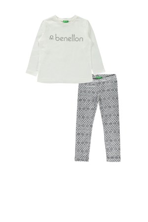 Benetton Çocuk Eşofman Takımı BNT-G097 Beyaz
