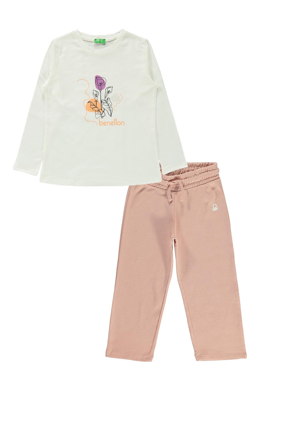 Benetton Kız Çocuk Eşofman Takımı BNT-G118 Ekru