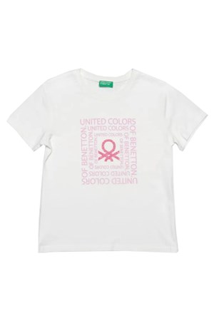 Benetton Çocuk Tişört BNT-G20498 Beyaz