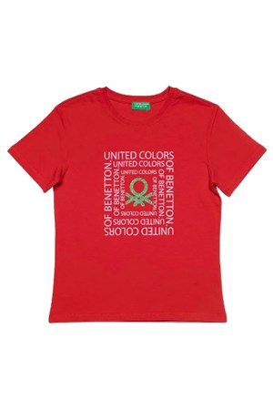 Benetton Çocuk Tişört BNT-G20498 Kırmızı
