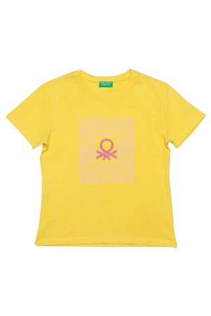 Benetton Çocuk Tişört BNT-G20498 Sarı