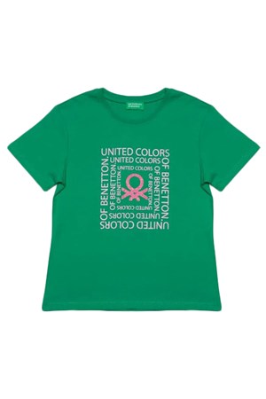 Benetton Çocuk Tişört BNT-G20498 Yeşil