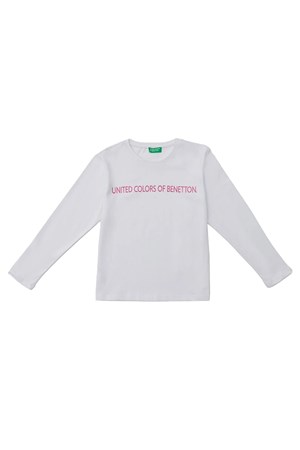 Benetton Çocuk Tişört BNT-G20863 Beyaz