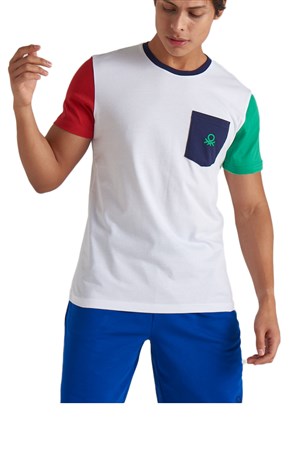 Benetton Erkek Tişört BNT-M082 TOP Beyaz