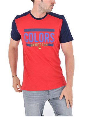 Benetton Erkek Tişört BNT-M083 TOP Kırmızı