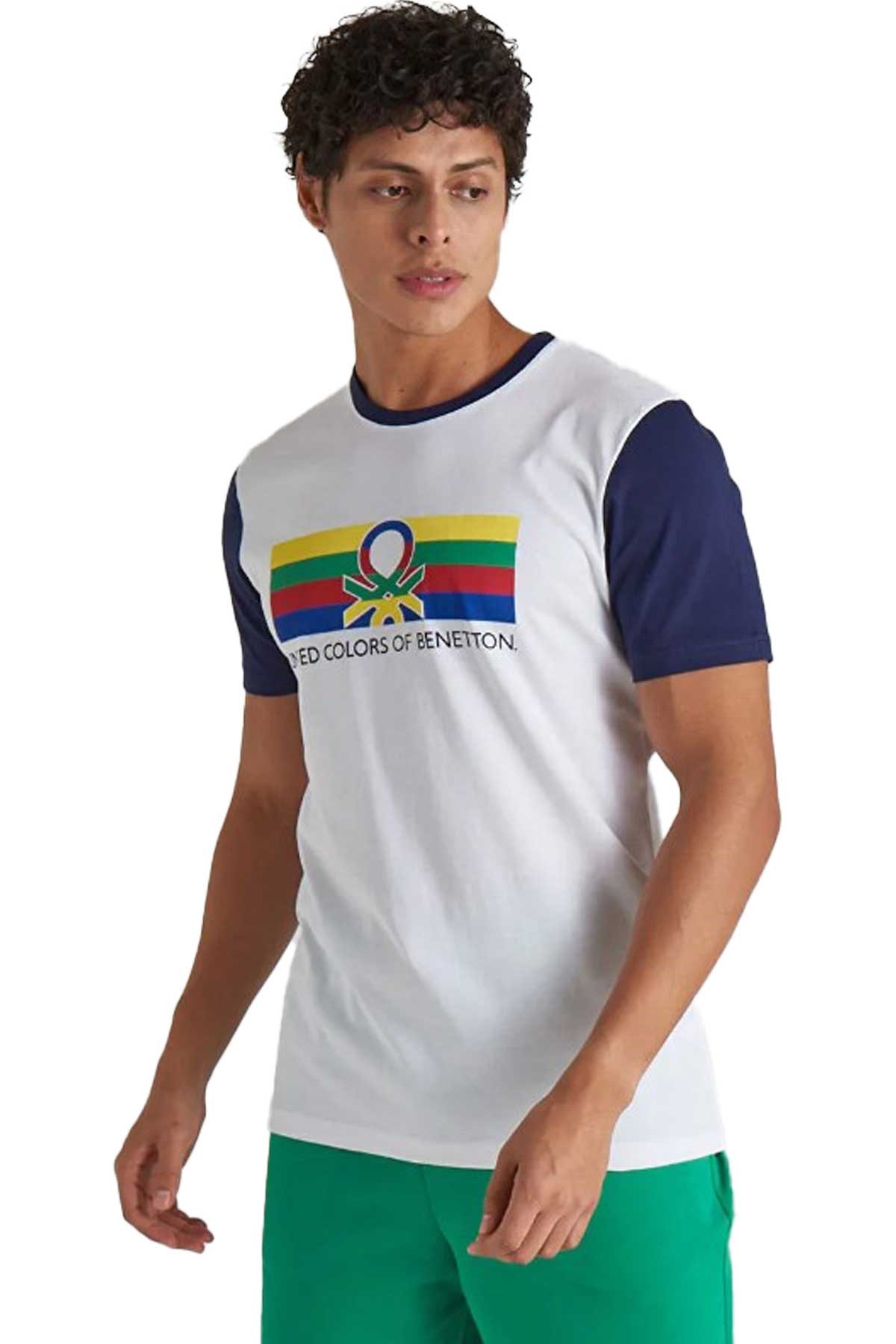 Benetton Erkek Tişört BNT-M085 TOP Beyaz