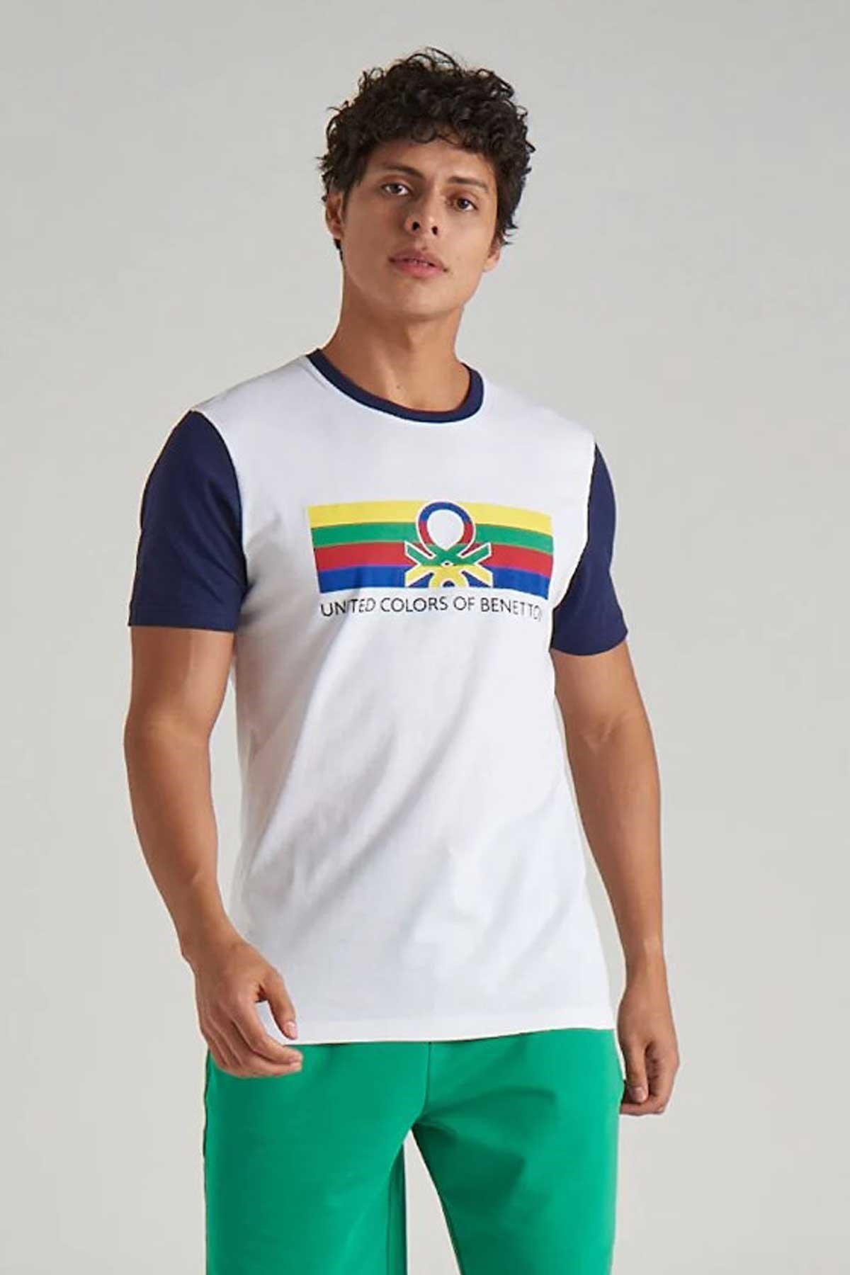 Benetton Erkek Tişört BNT-M085 TOP Beyaz