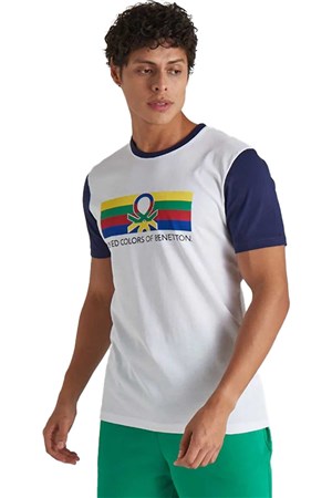 Benetton Erkek Tişört BNT-M085 TOP Beyaz