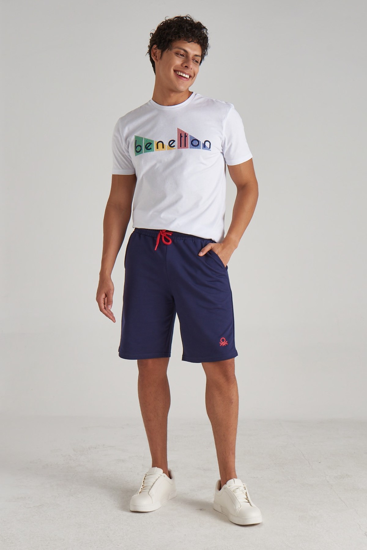 Benetton Erkek Şort BNT-M086 BOTTOM Mavi