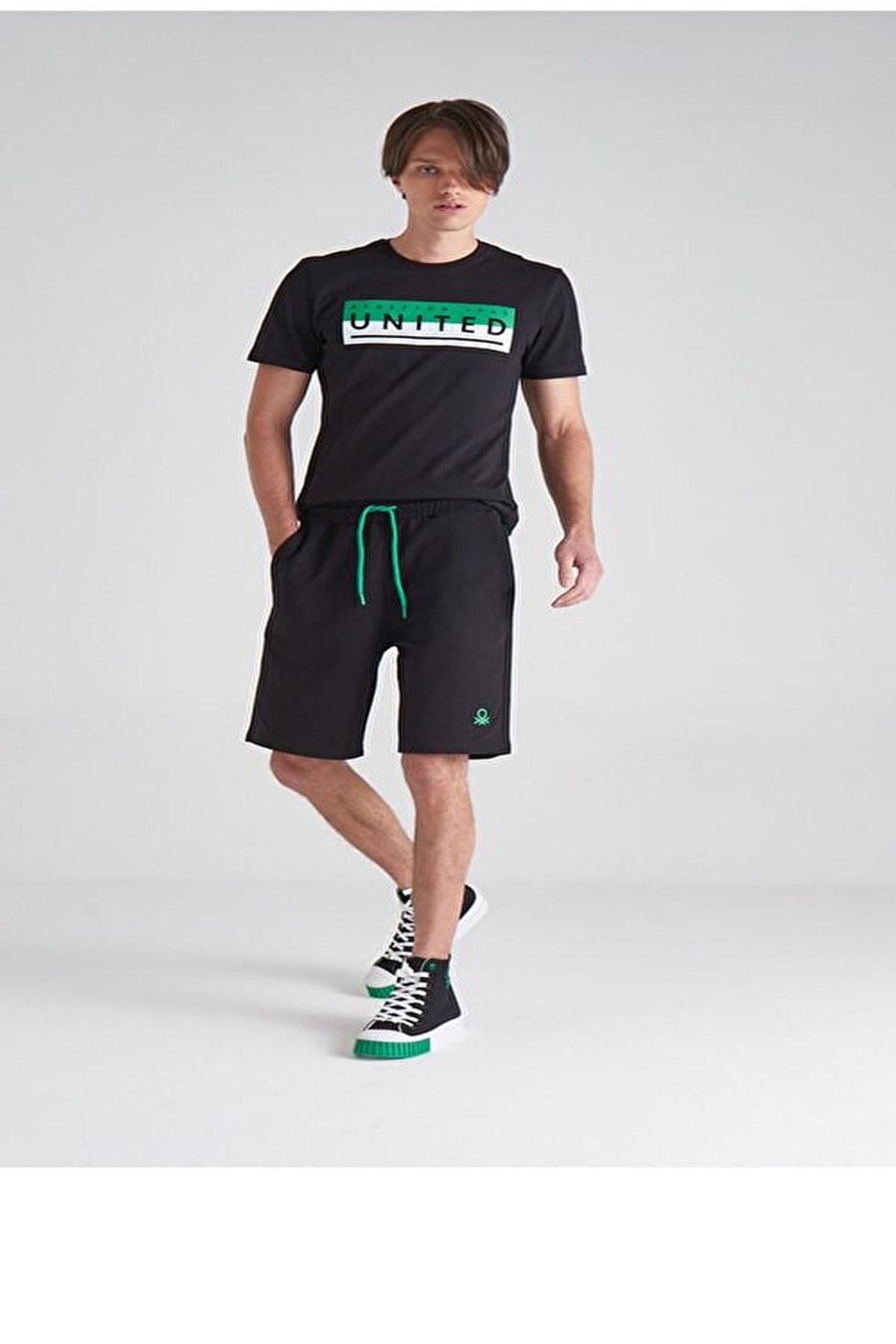 Benetton Erkek Şort BNT-M086 BOTTOM Siyah
