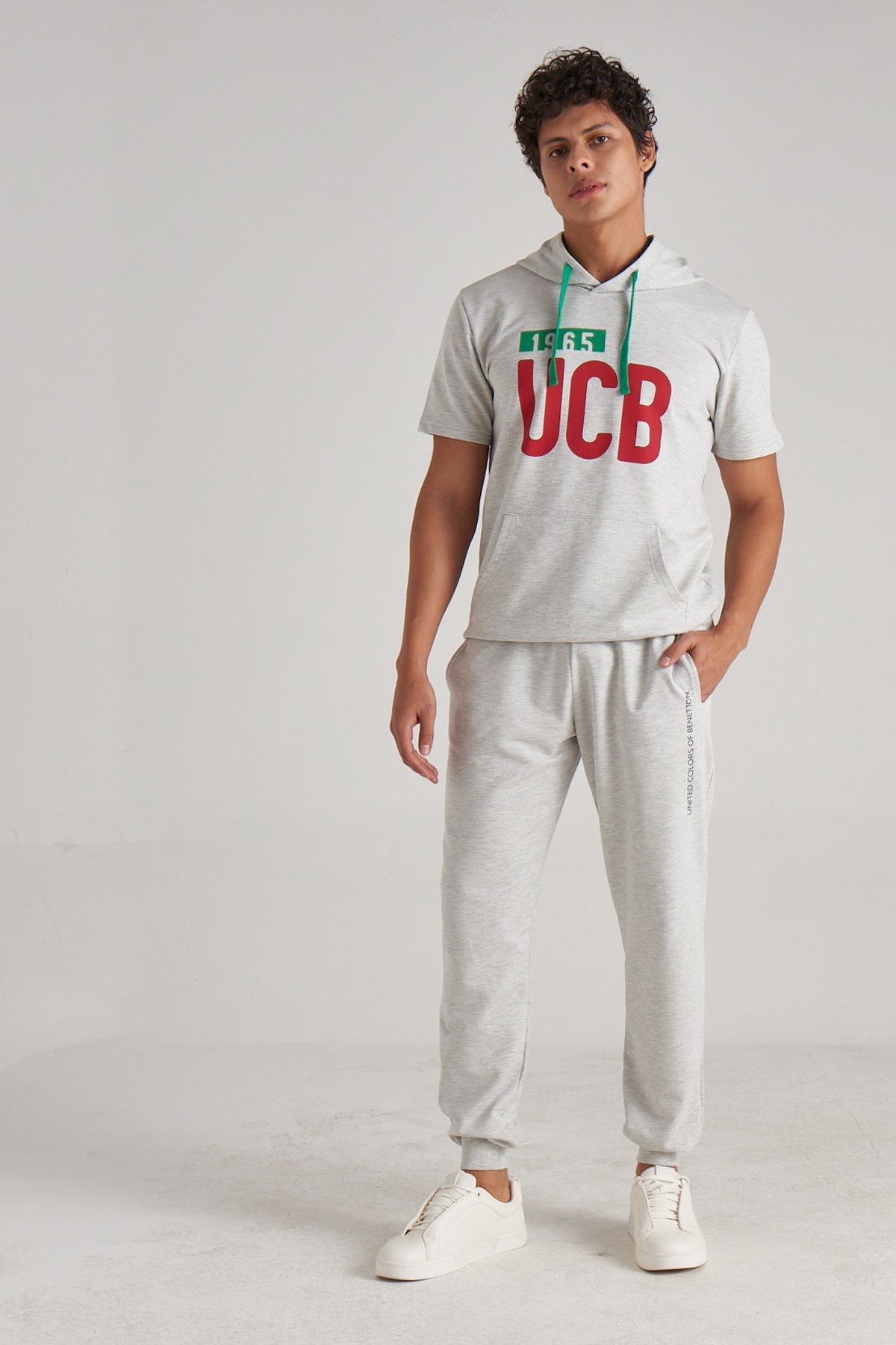 Benetton Erkek Tişört TOP BNT-M087 Gri