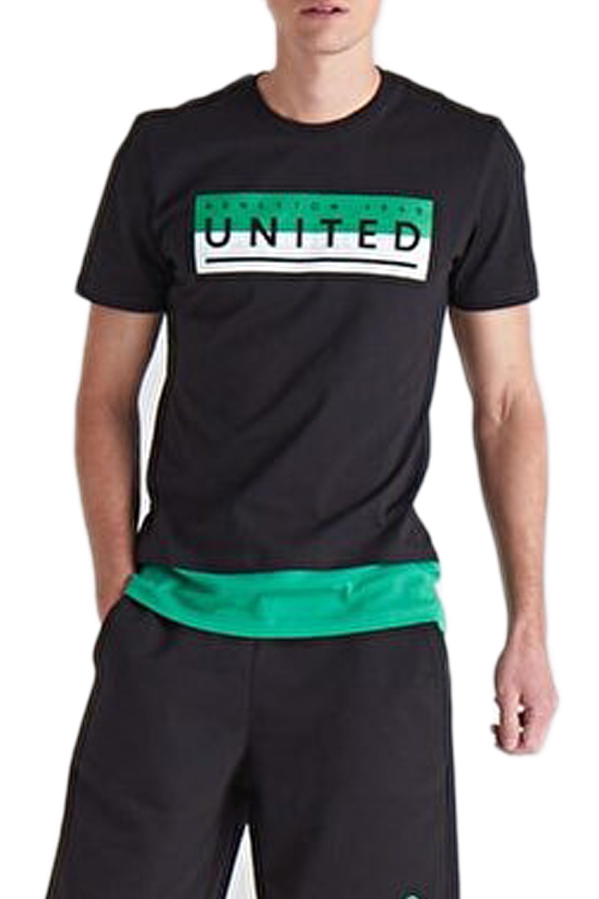 Benetton Erkek Tişört BNT-M088 TOP Siyah