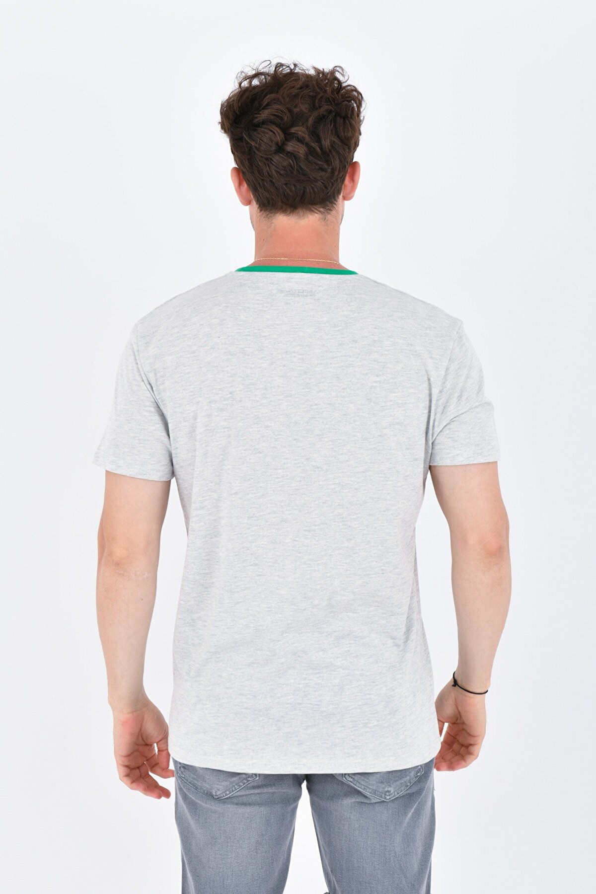 Benetton Erkek Tişört BNT-M089 TOP Gri
