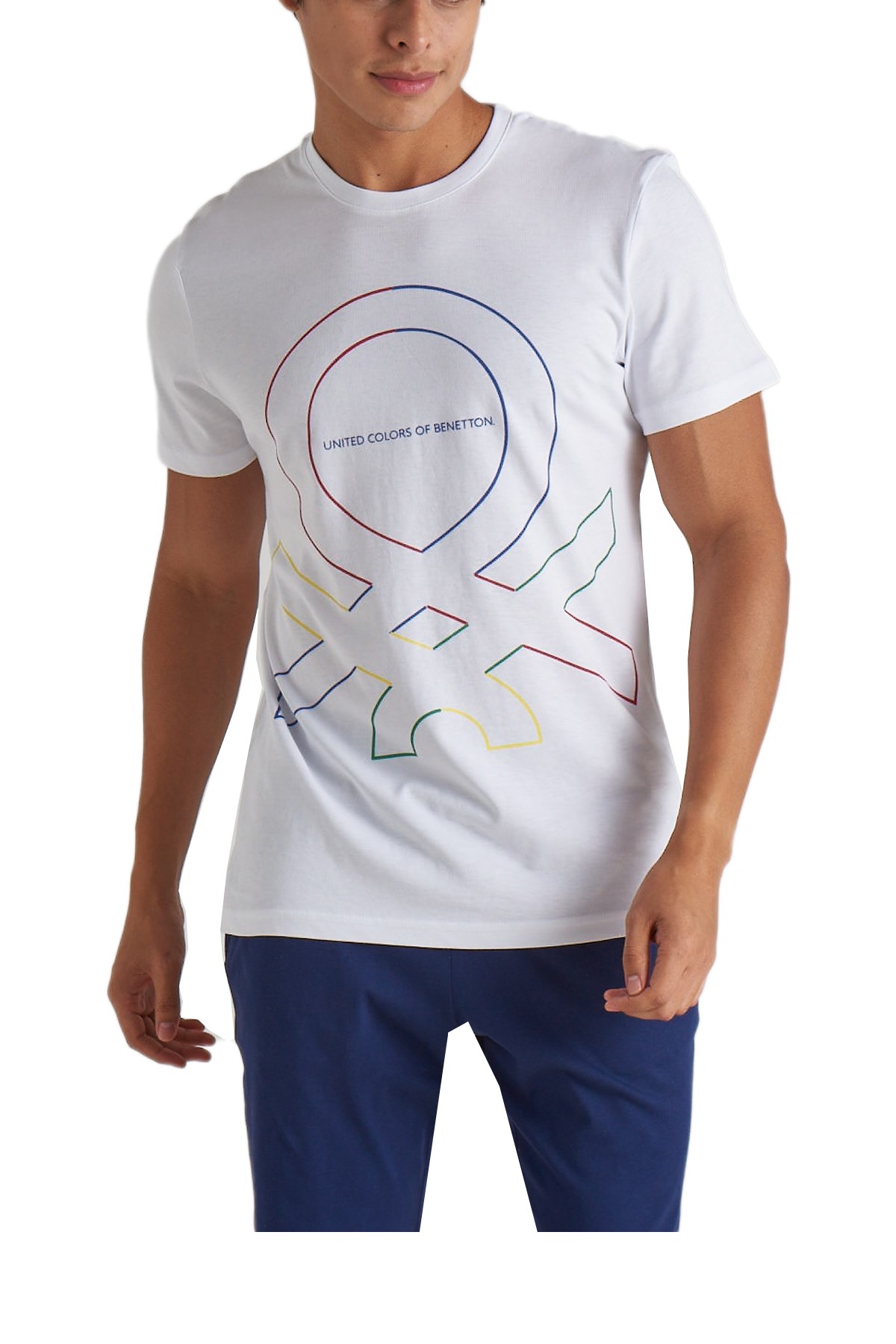 Benetton Erkek Tişört BNT-M090 TOP Beyaz
