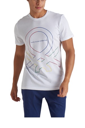 Benetton Erkek Tişört BNT-M090 TOP Beyaz