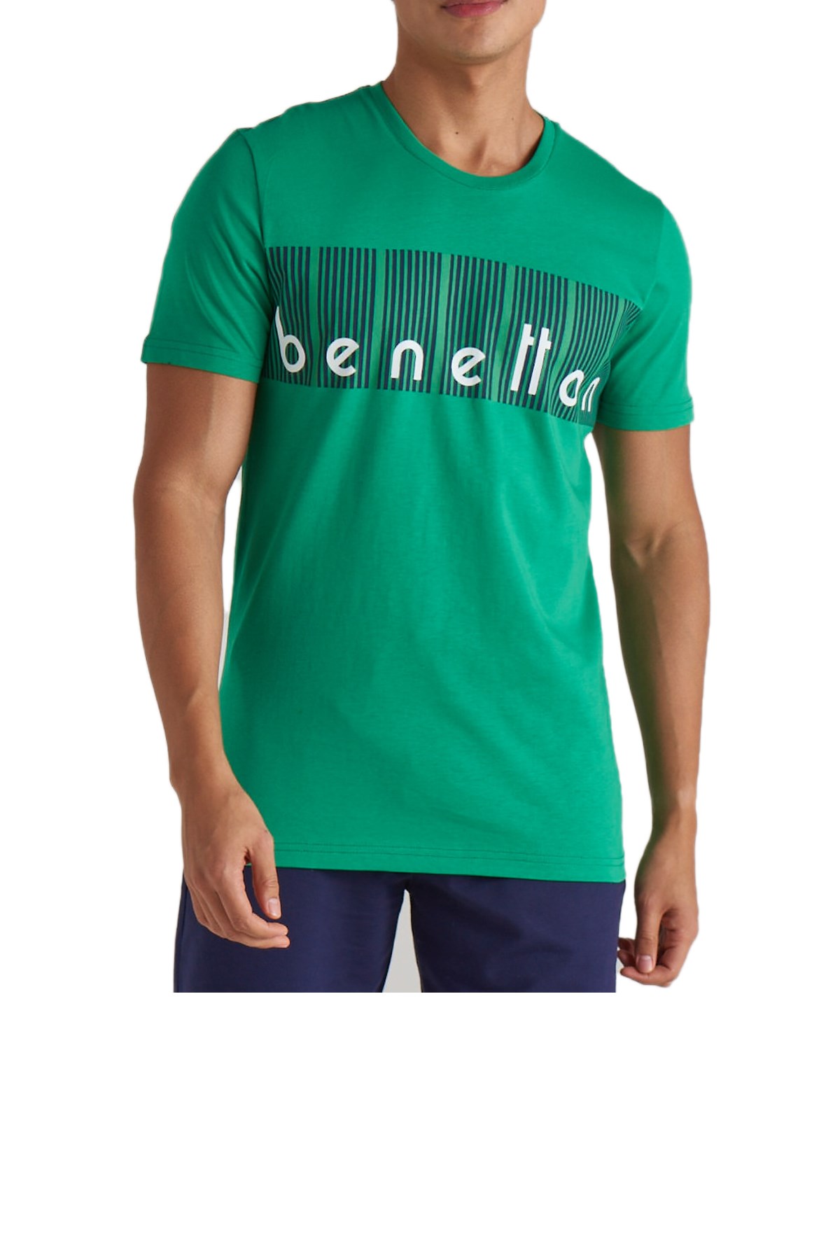 Benetton Erkek Tişört BNT-M095 TOP Yeşil