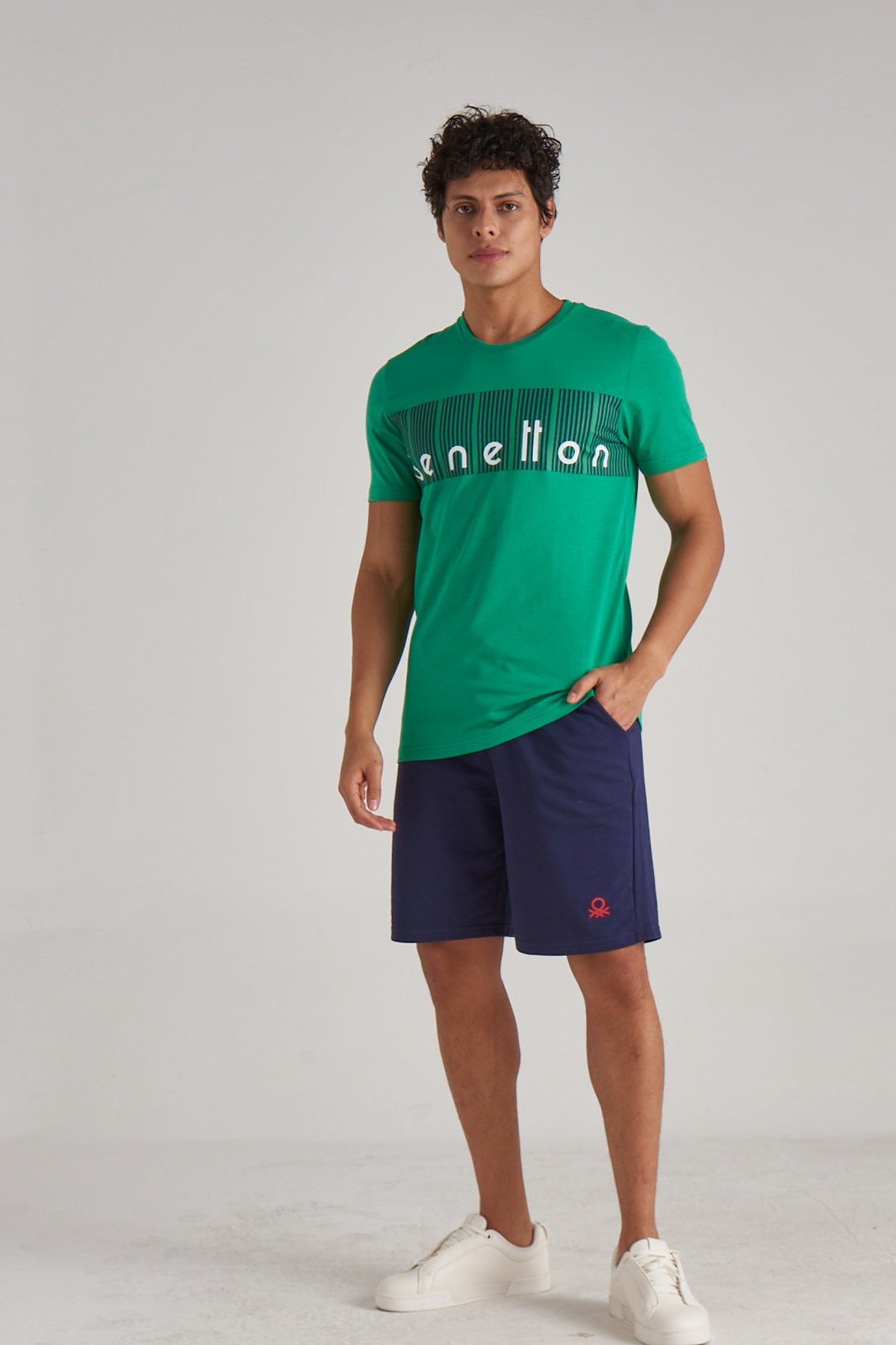 Benetton Erkek Tişört BNT-M095 TOP Yeşil