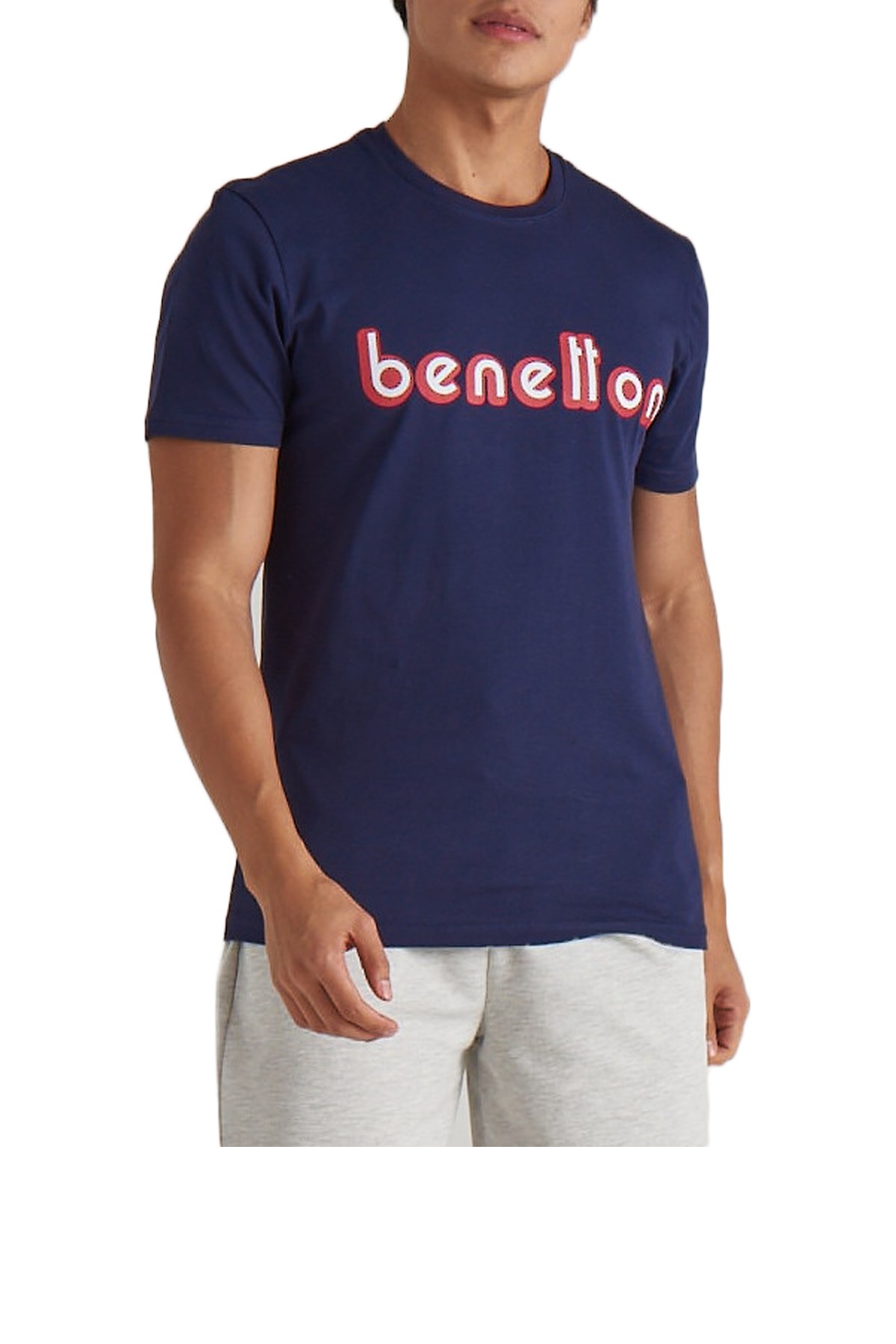 Benetton Erkek Tişört BNT-M097 TOP Lacivert
