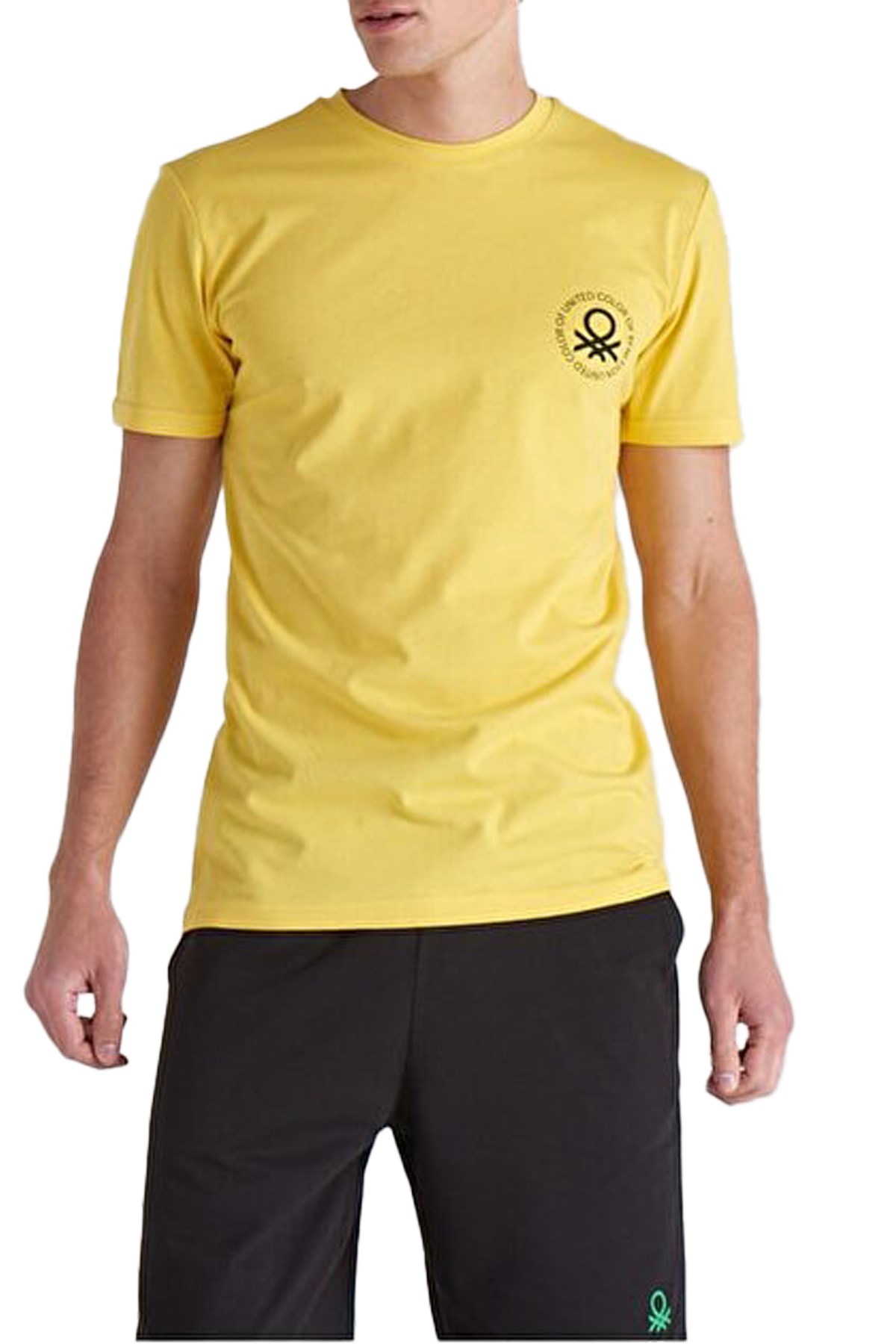 Benetton Erkek Tişört BNT-M099 TOP Sarı