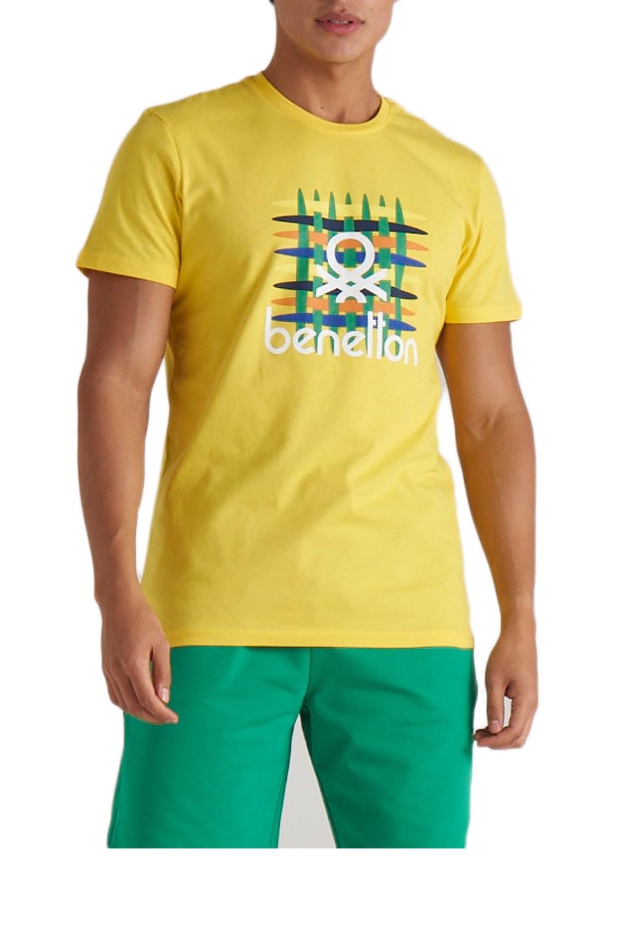 Benetton Erkek Tişört BNT-M100 TOP Sarı