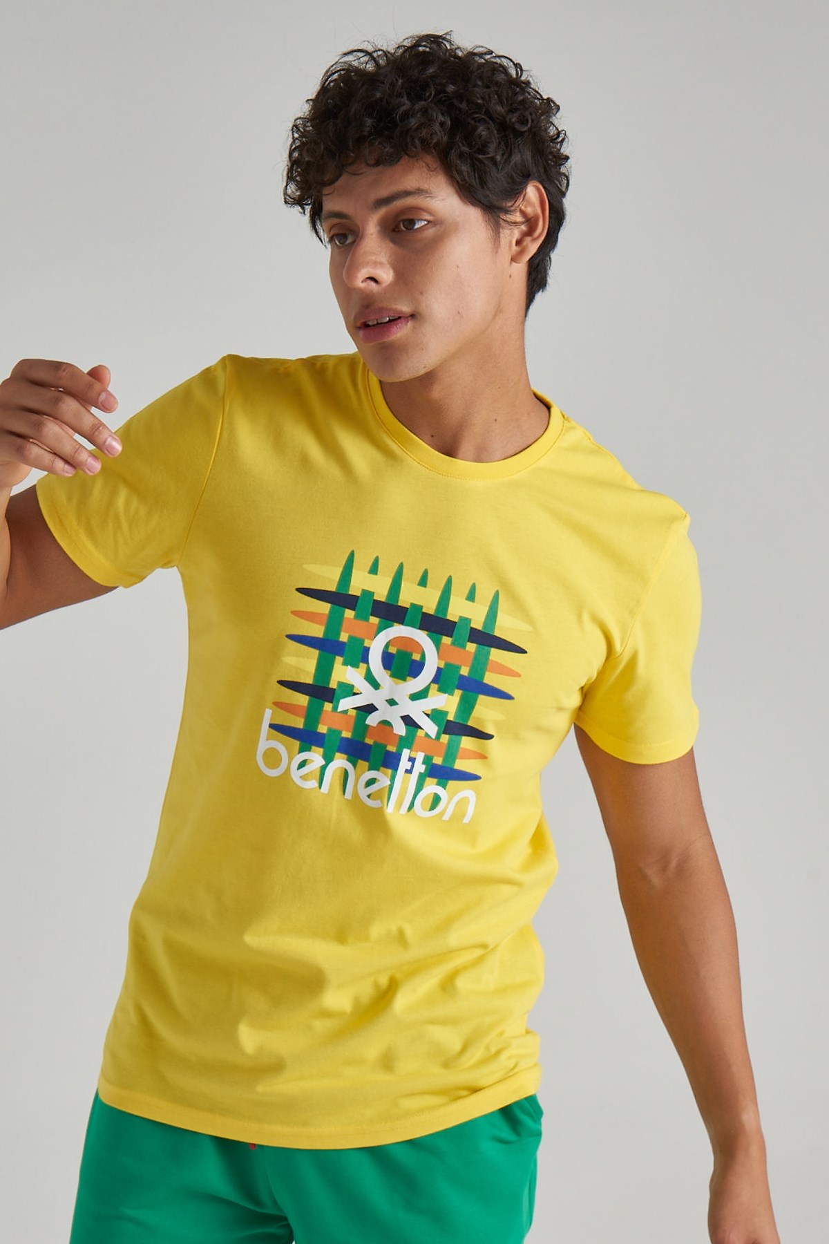 Benetton Erkek Tişört BNT-M100 TOP Sarı