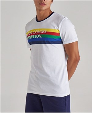 Benetton Erkek Tişört BNT-M102 TOP Beyaz