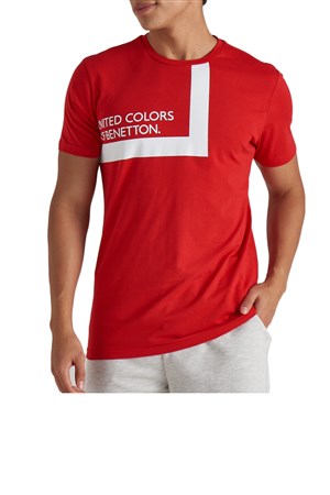 Benetton Erkek Tişört BNT-M103 TOP Kırmızı