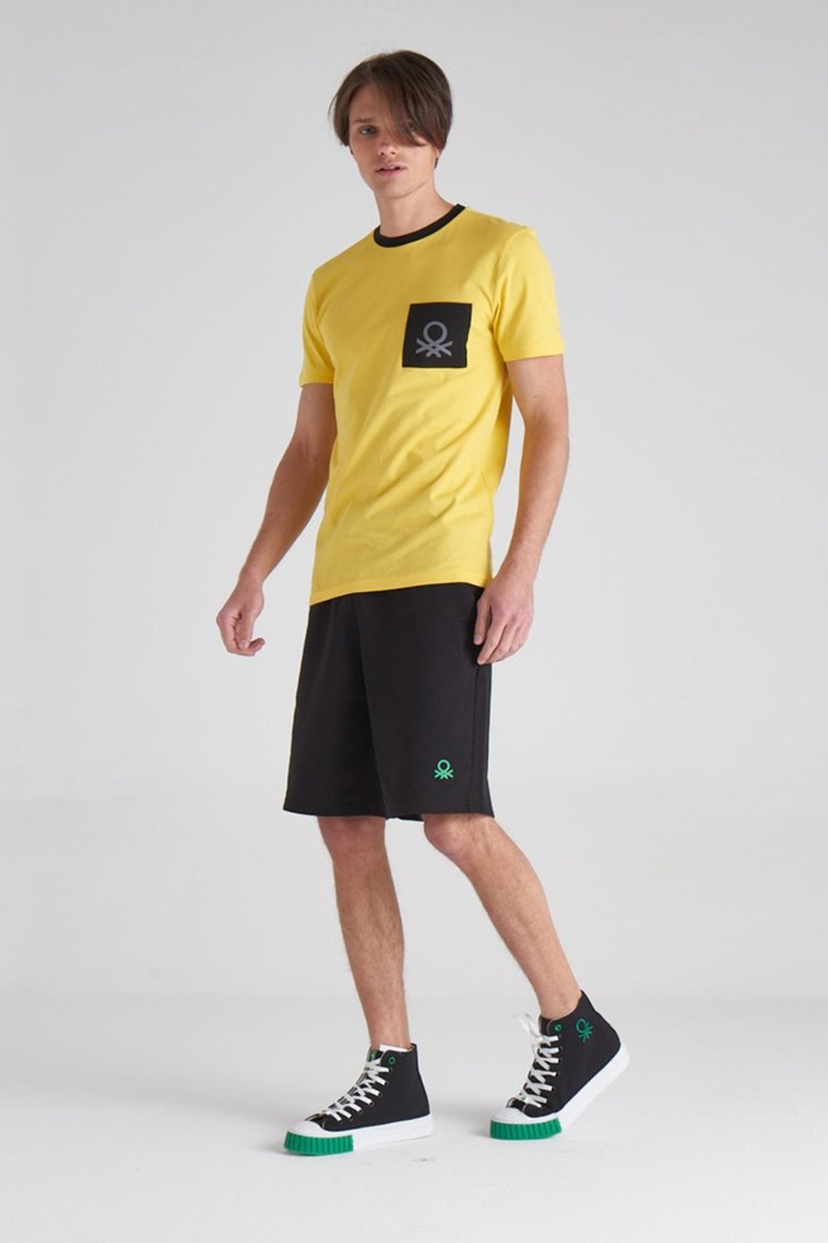 Benetton Erkek Tişört BNT-M106 TOP Sarı