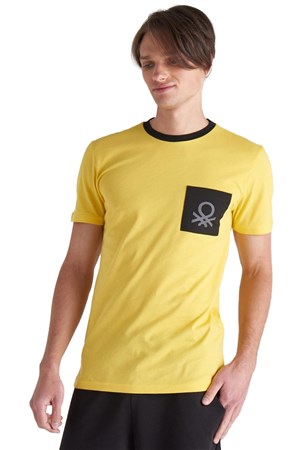 Benetton Erkek Tişört BNT-M106 TOP Sarı