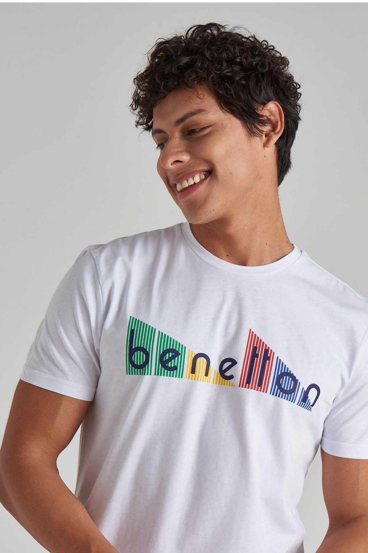Benetton Erkek Tişört BNT-M111 TOP Beyaz