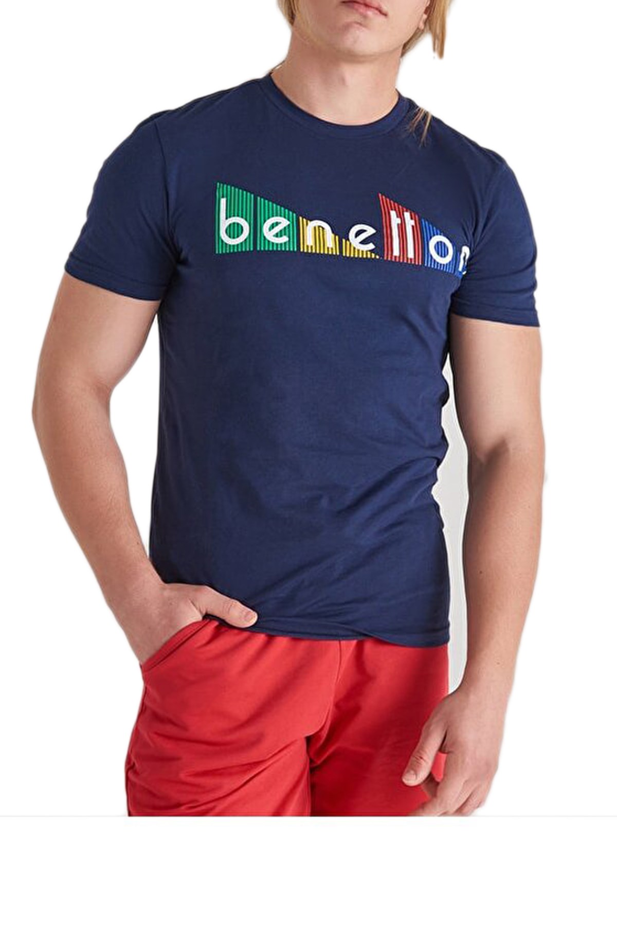 Benetton Erkek Tişört BNT-M111 TOP Lacivert