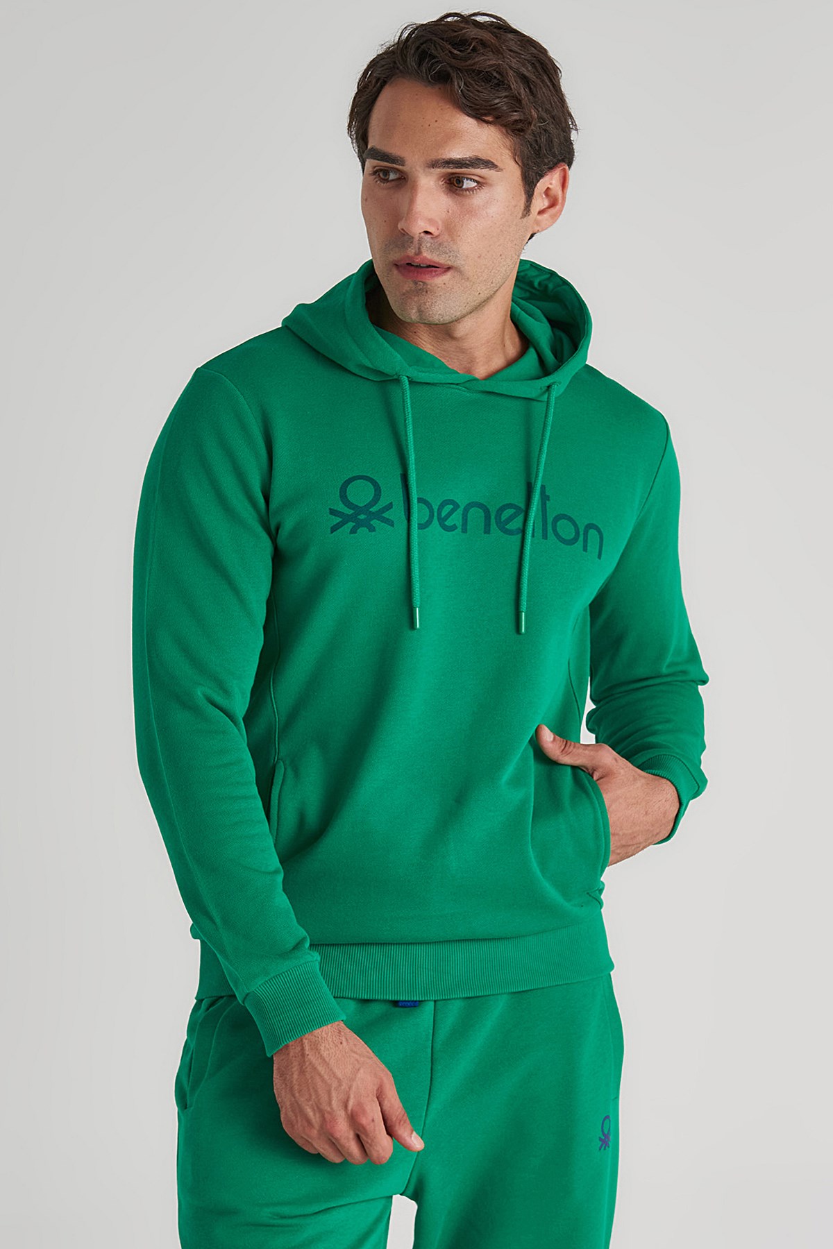 Benetton Erkek Sweatshirt BNT-M20093 Yeşil