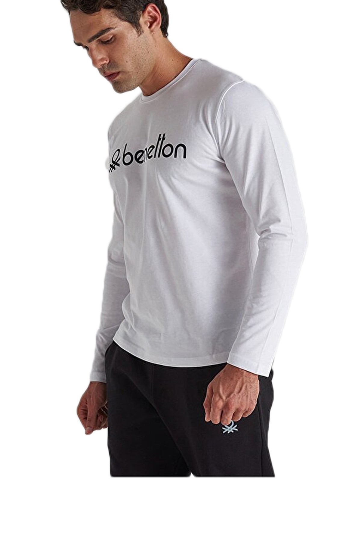 Benetton Erkek Sweatshirt BNT-M20295 Beyaz