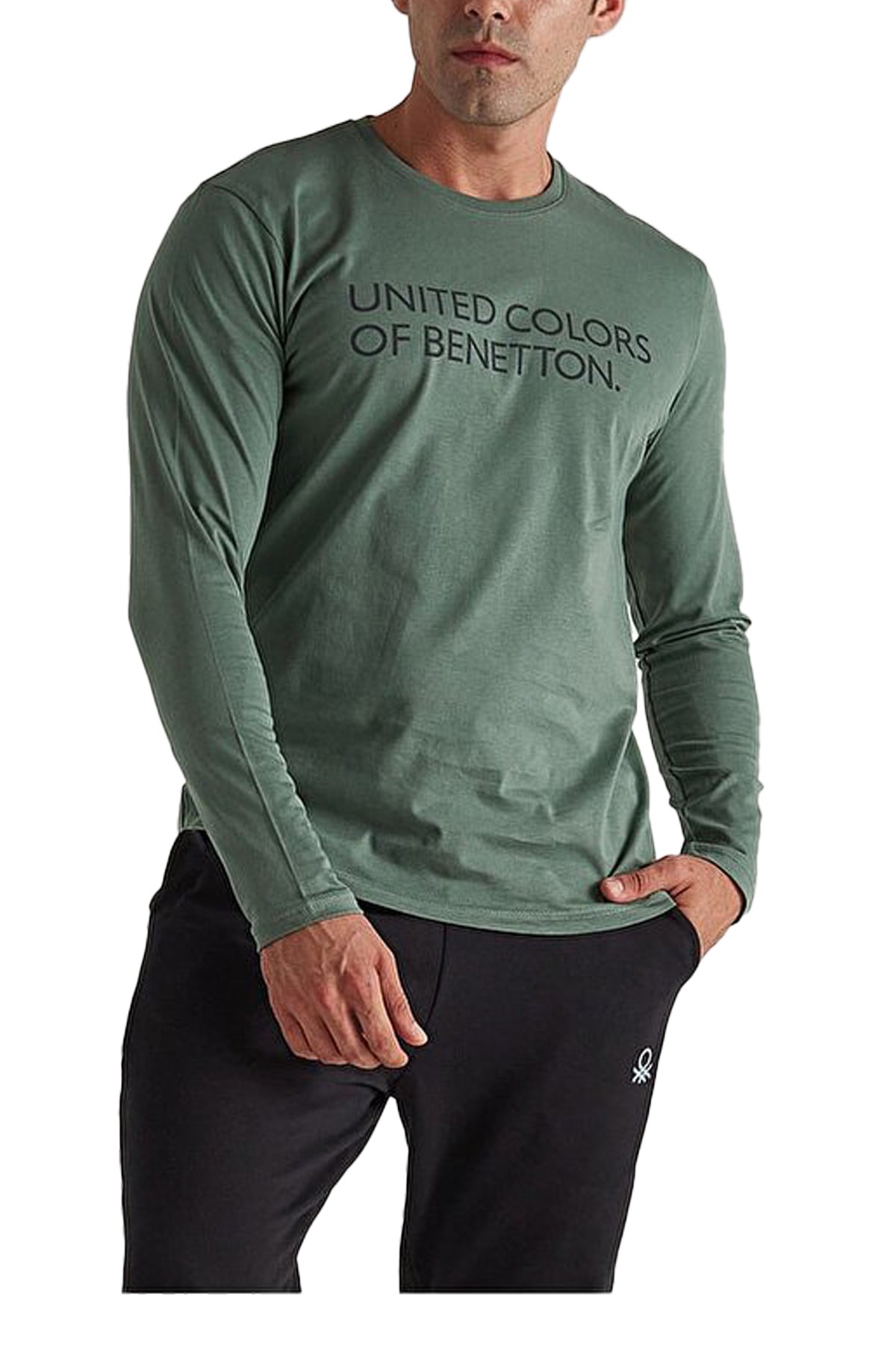Benetton Erkek Sweatshirt BNT-M20296 Haki