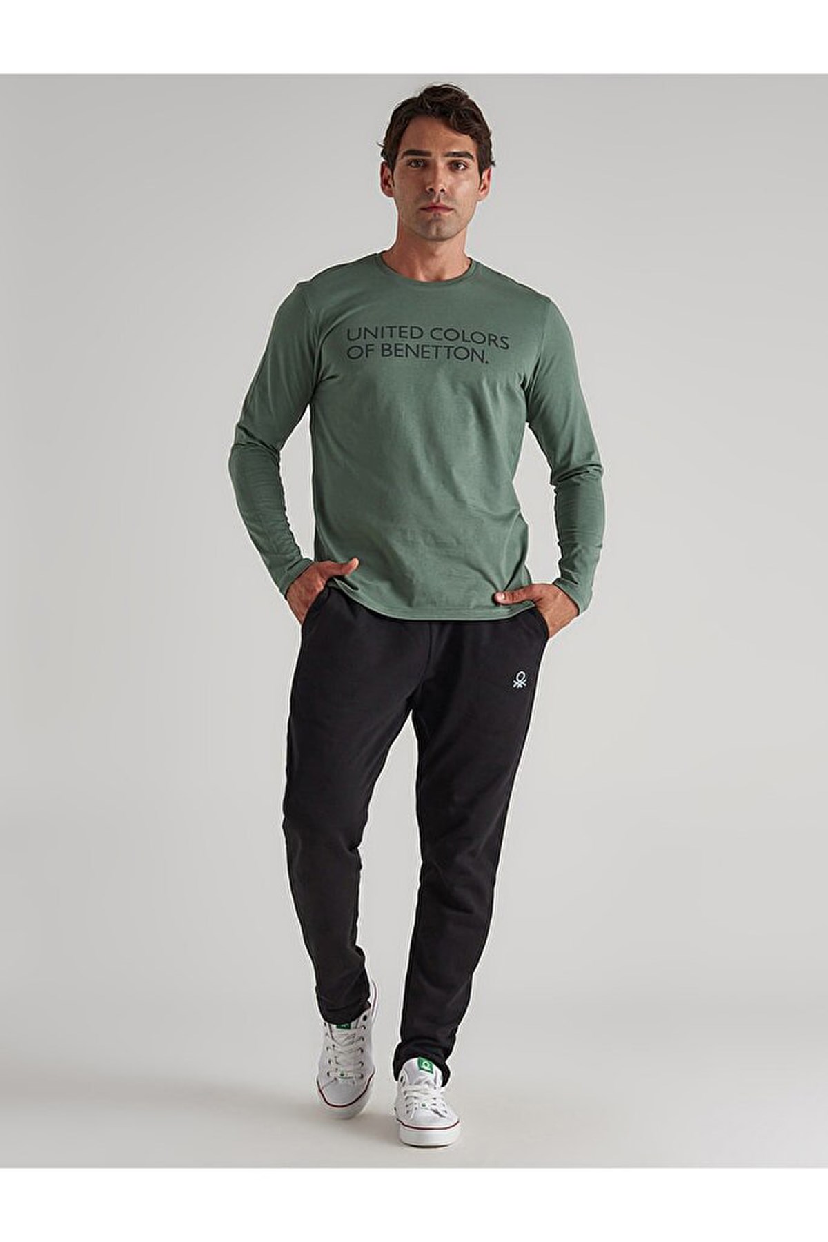 Benetton Erkek Sweatshirt BNT-M20296 Haki