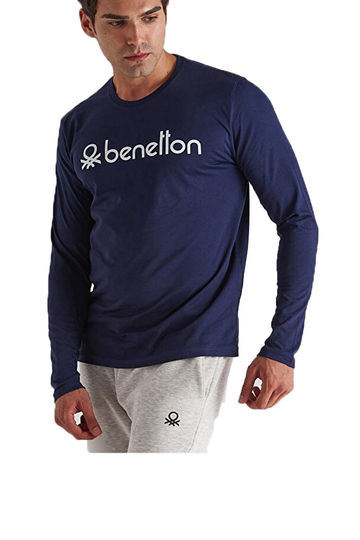 Benetton Erkek Sweatshirt BNT-M20298 Lacivert