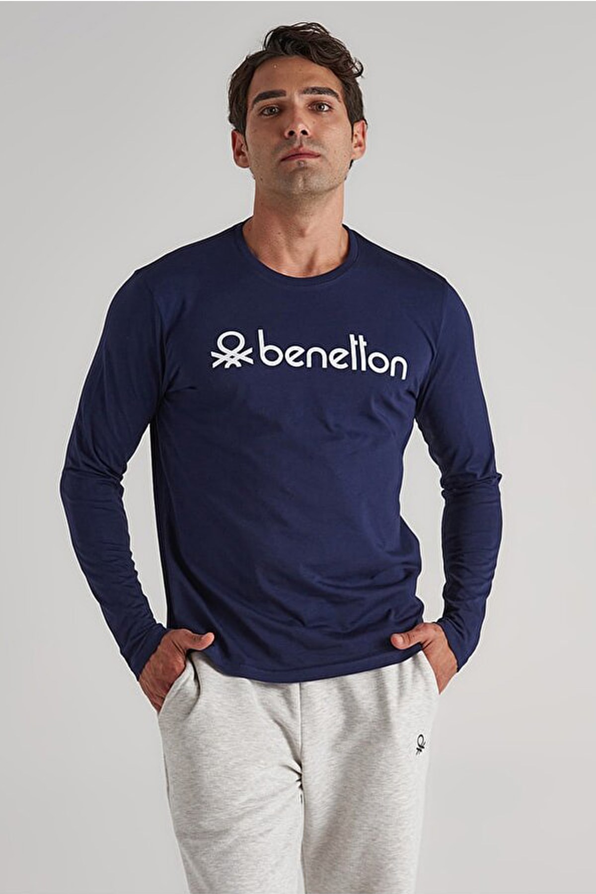 Benetton Erkek Sweatshirt BNT-M20298 Lacivert