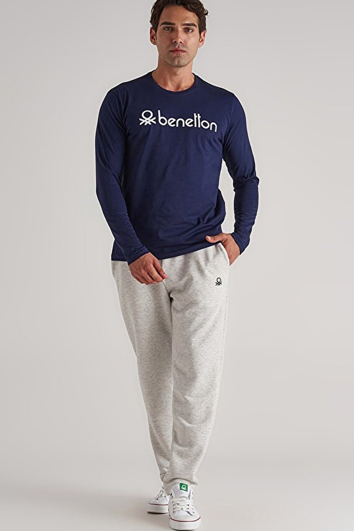 Benetton Erkek Sweatshirt BNT-M20298 Lacivert