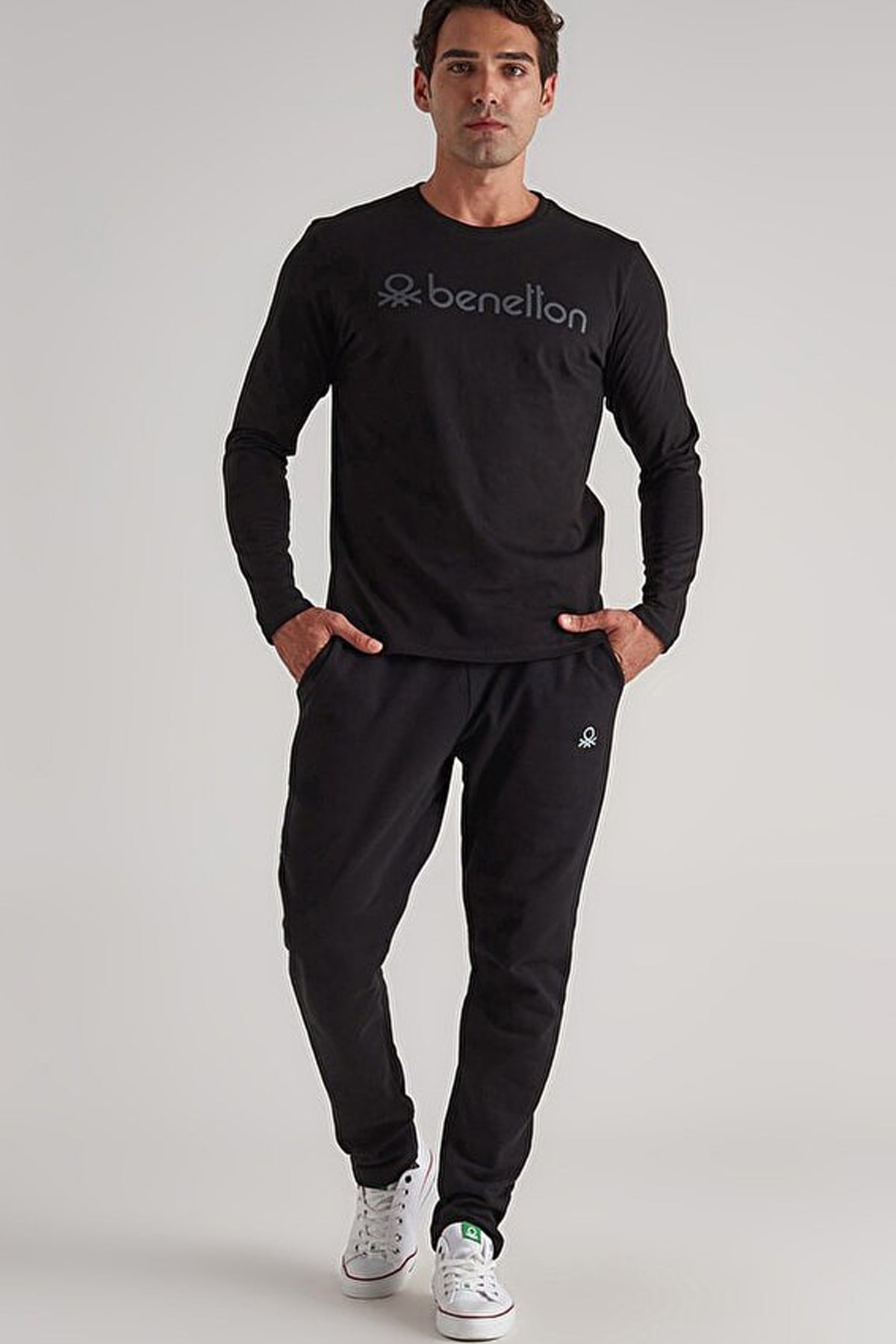 Benetton Erkek Sweatshirt BNT-M20298 Siyah