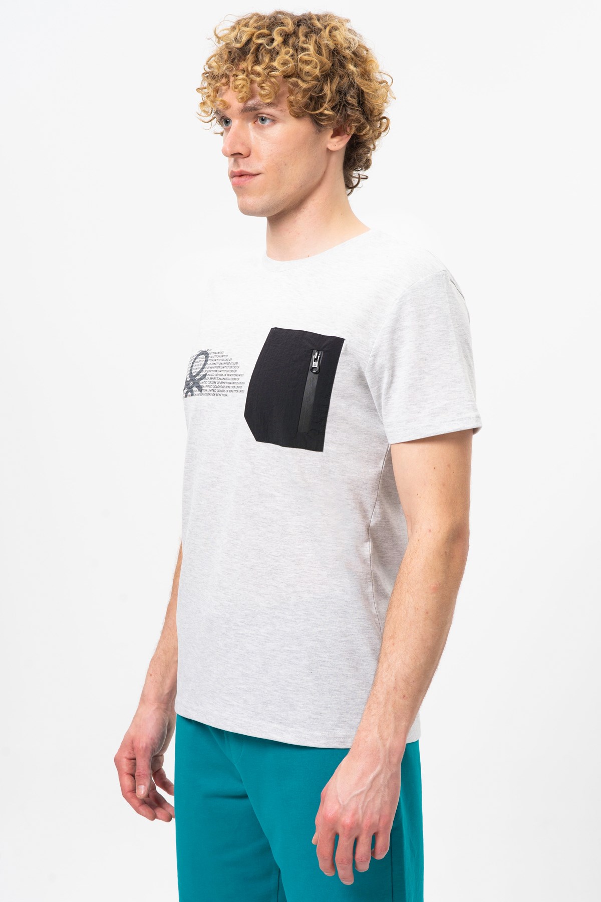 Benetton Erkek Tişört BNT-M20436 Gri