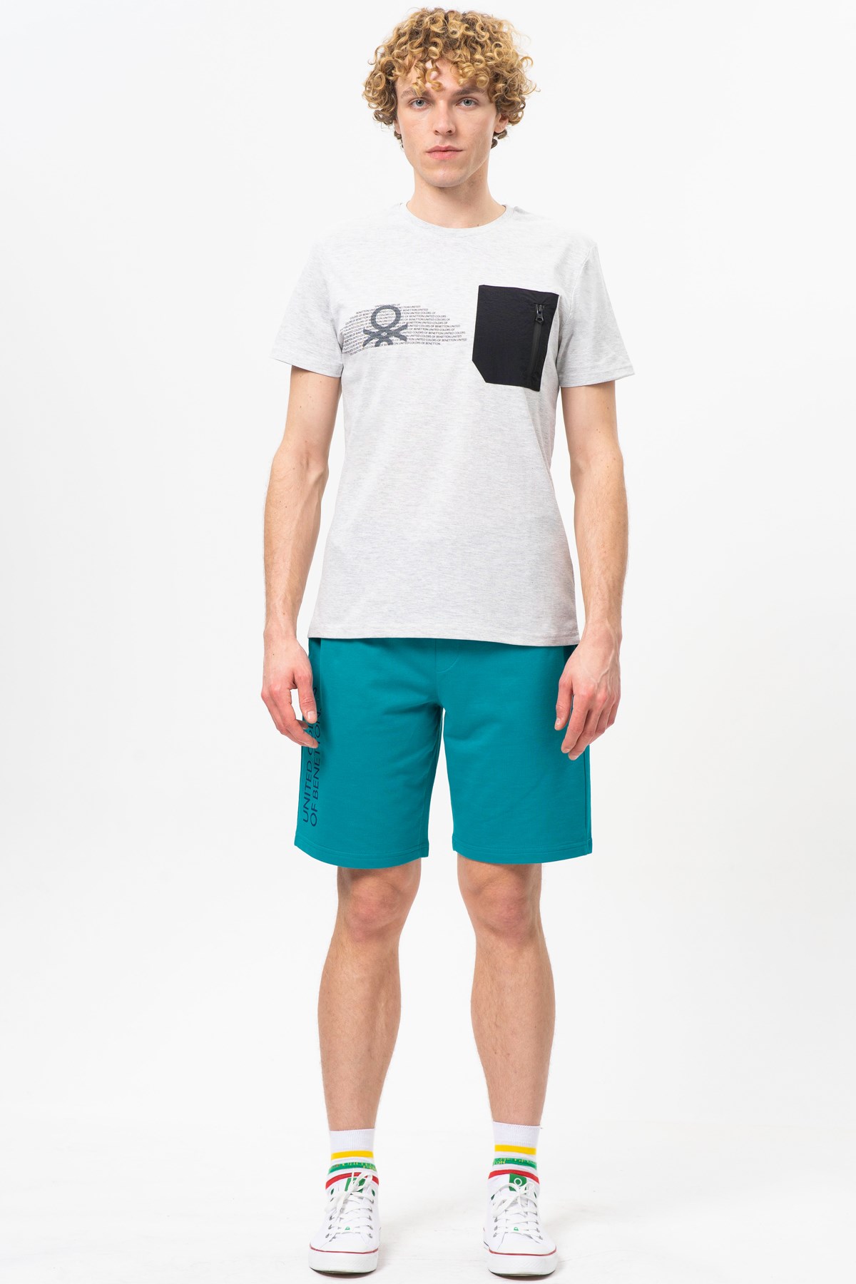 Benetton Erkek Tişört BNT-M20436 Gri