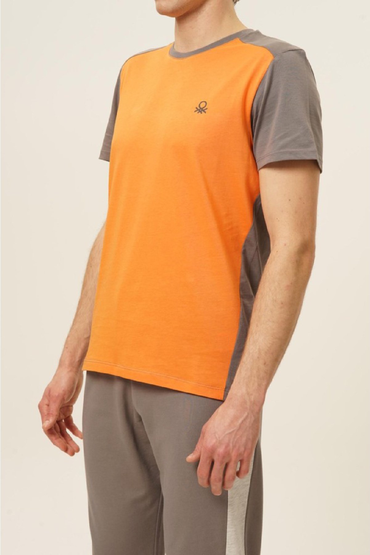 Benetton Erkek Tişört BNT-M20452 Turuncu